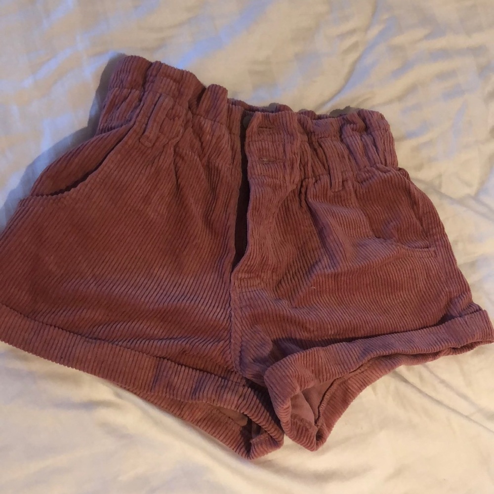 Pink corduroy PacSun shorts
